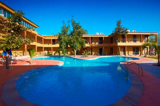 Exterior view of the resort from the swimming pool