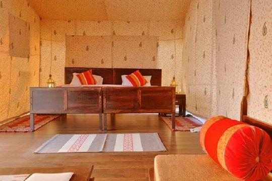 Camping at White Rann of Kutch in Gujarat Image