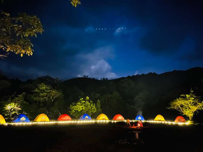 Riverside camping near Coorg