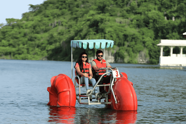 Float and cycle across the canal for nearly 20 minutes