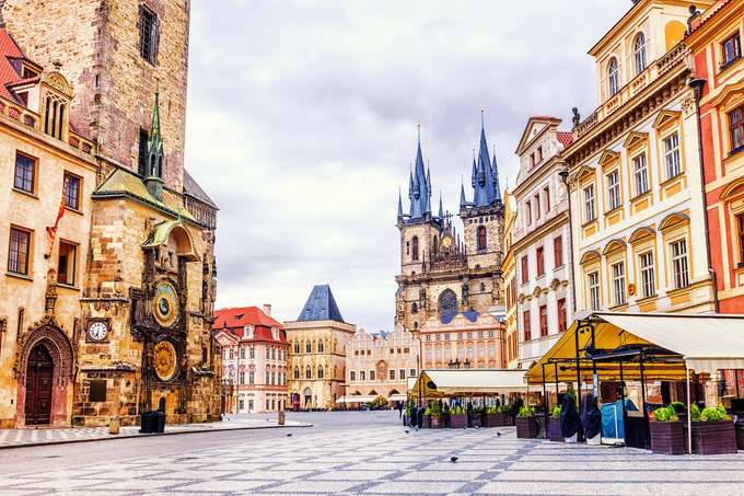 Explore the old town square of Prague