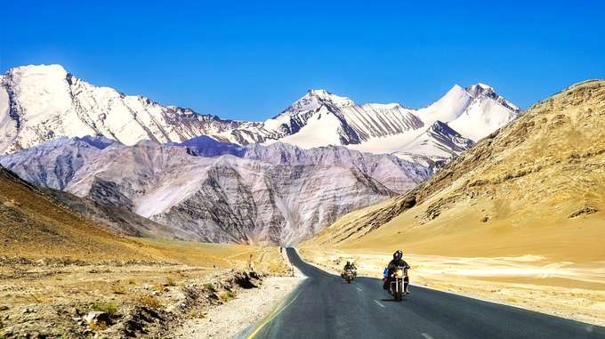 Enjoy a bike ride through the stunning landscapes of Ladakh
