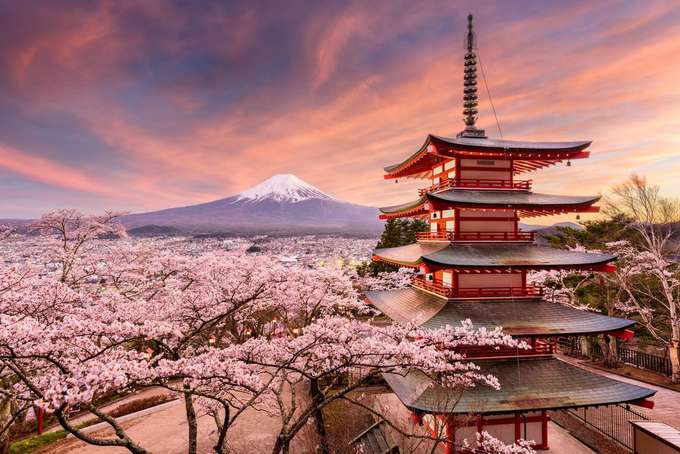 View of Mt Fuji from Fuji Shengen Shrine