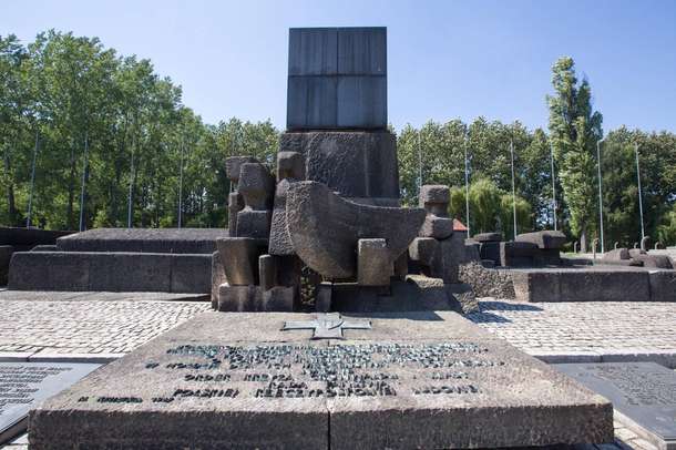 Monument in Auschwitz Birkenau