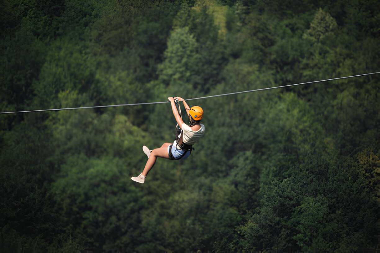 Enjoy ziplining amidst the scenic Himalayan landscapes