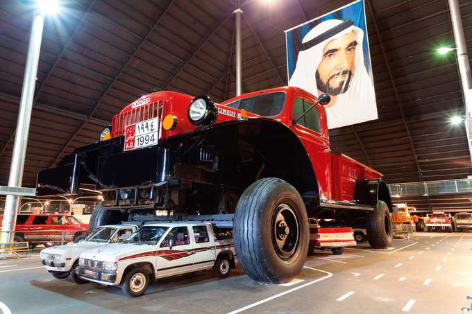 The largest truck with Sheikh Hamad Bin Hamdan's picture.