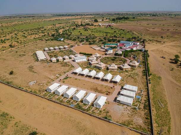Aerial view of the resort