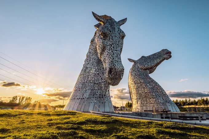 Marvel at the amazing Kelpies Sculpture