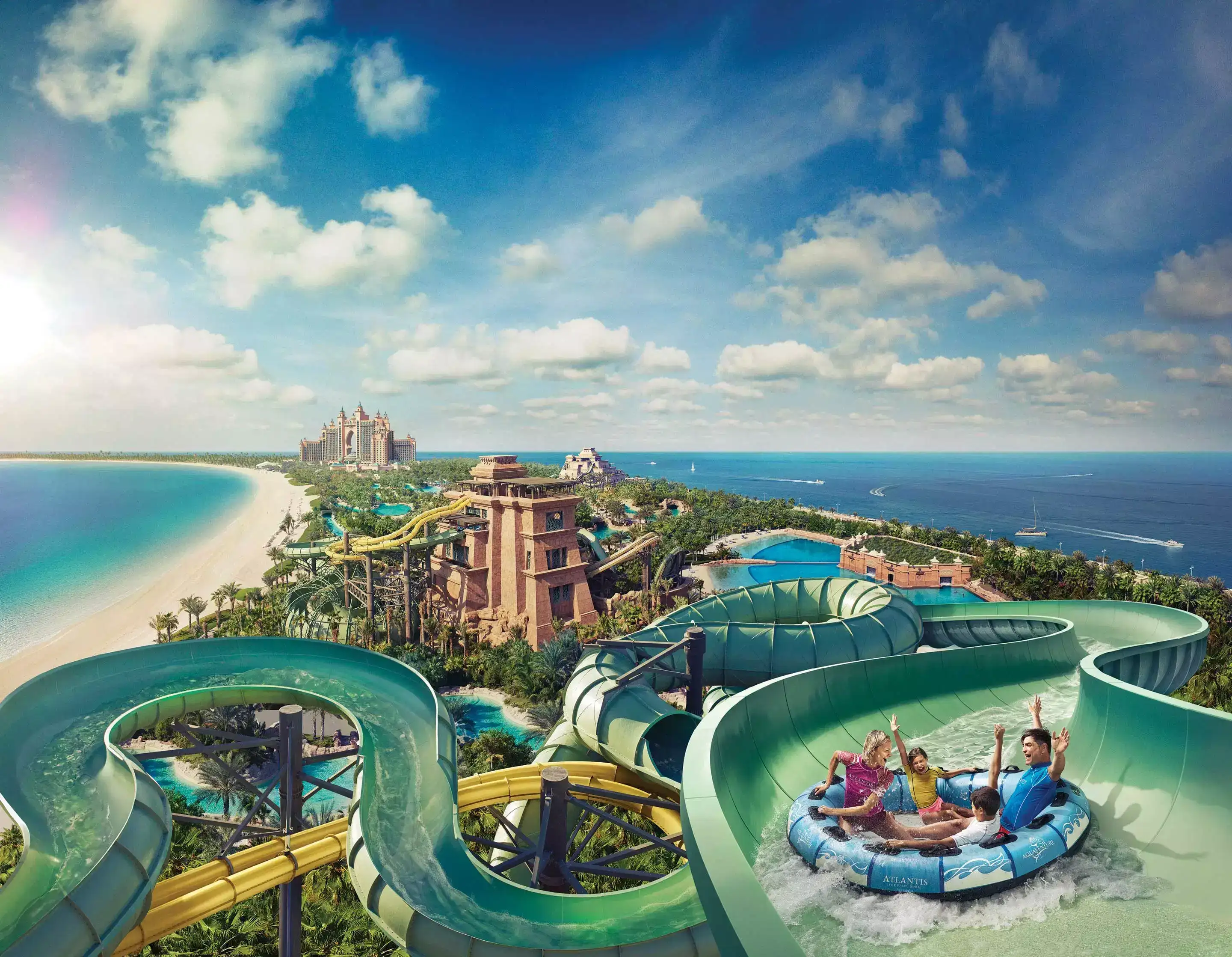 Indulge in fun water activities with your family at Aquaventure Waterpark