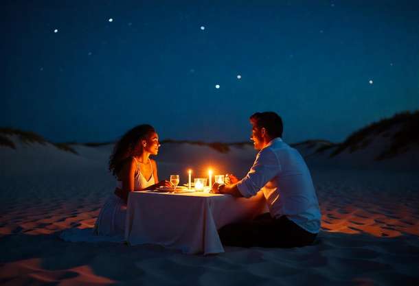 Enjoy a private dinner with your loved ones under the star-lit sky of Khuri