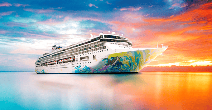 Front view of Resorts World One Cruise