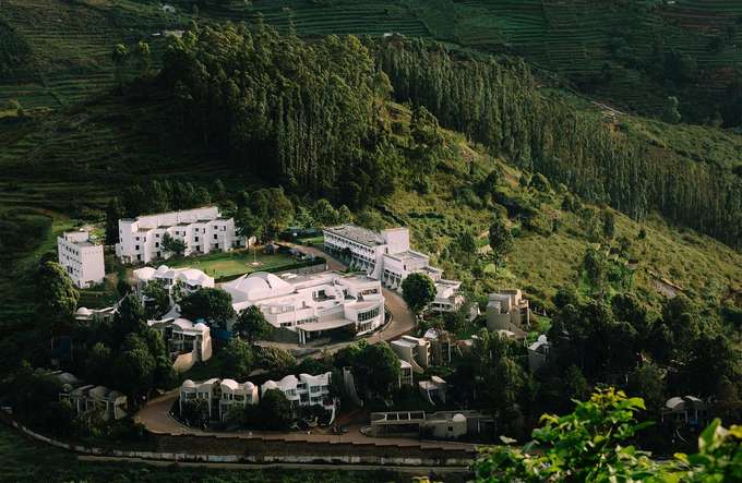Aerial view of the resort 