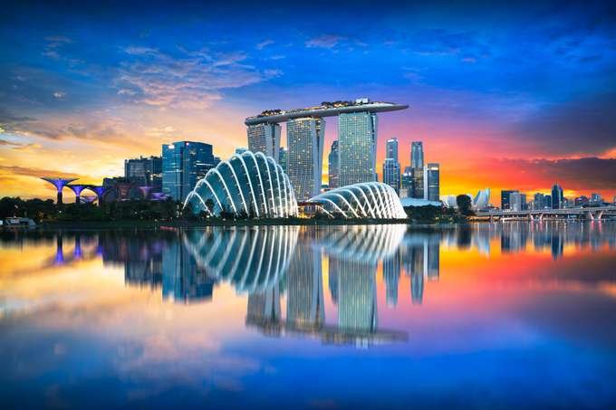 Singapore cityscape at dusk
