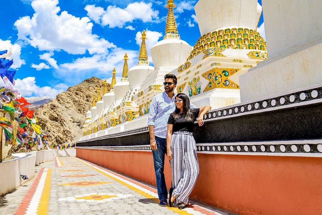 Capture love where calm white domes meet deep moments of connection