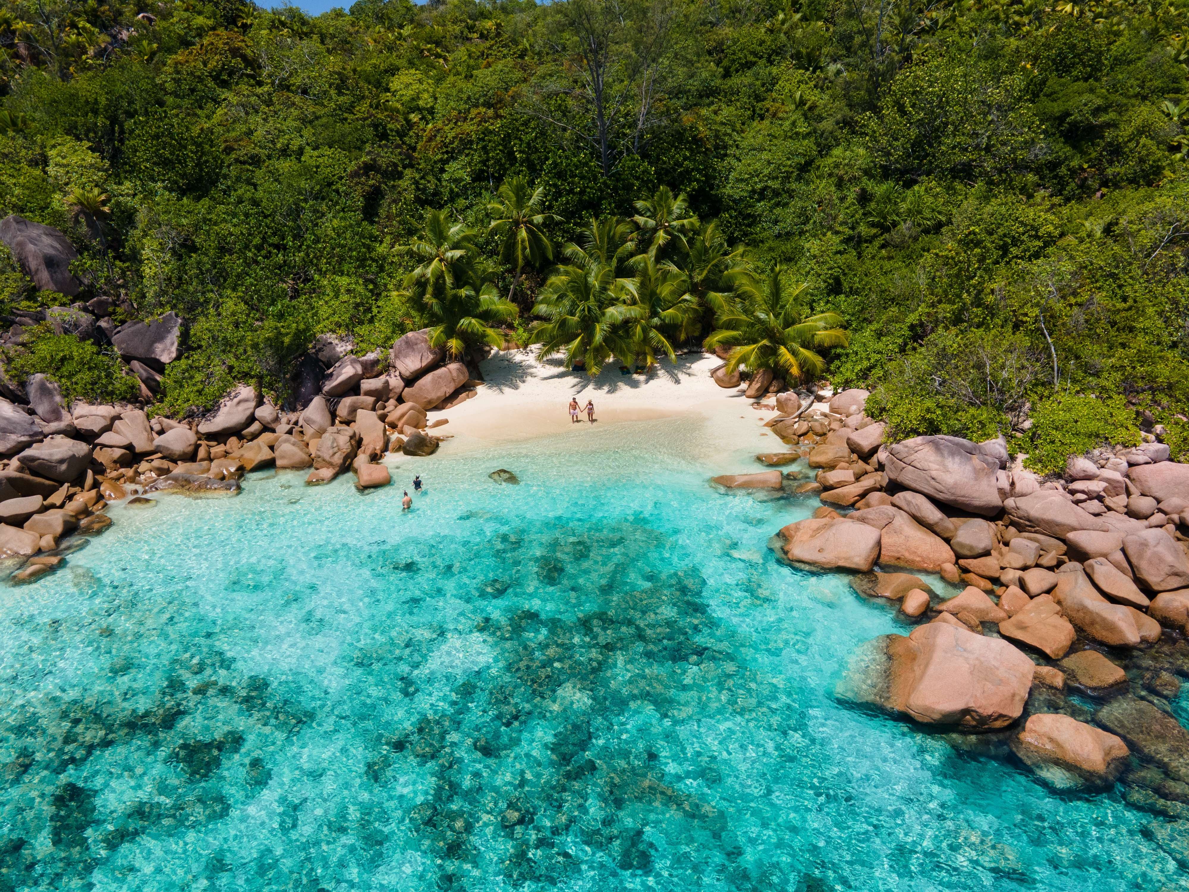 Aerial view of Seychelles