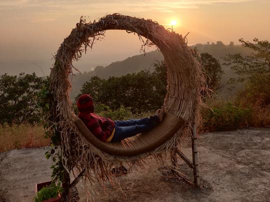 Camping Amidst Lush Green Hills Near Mumbai Image