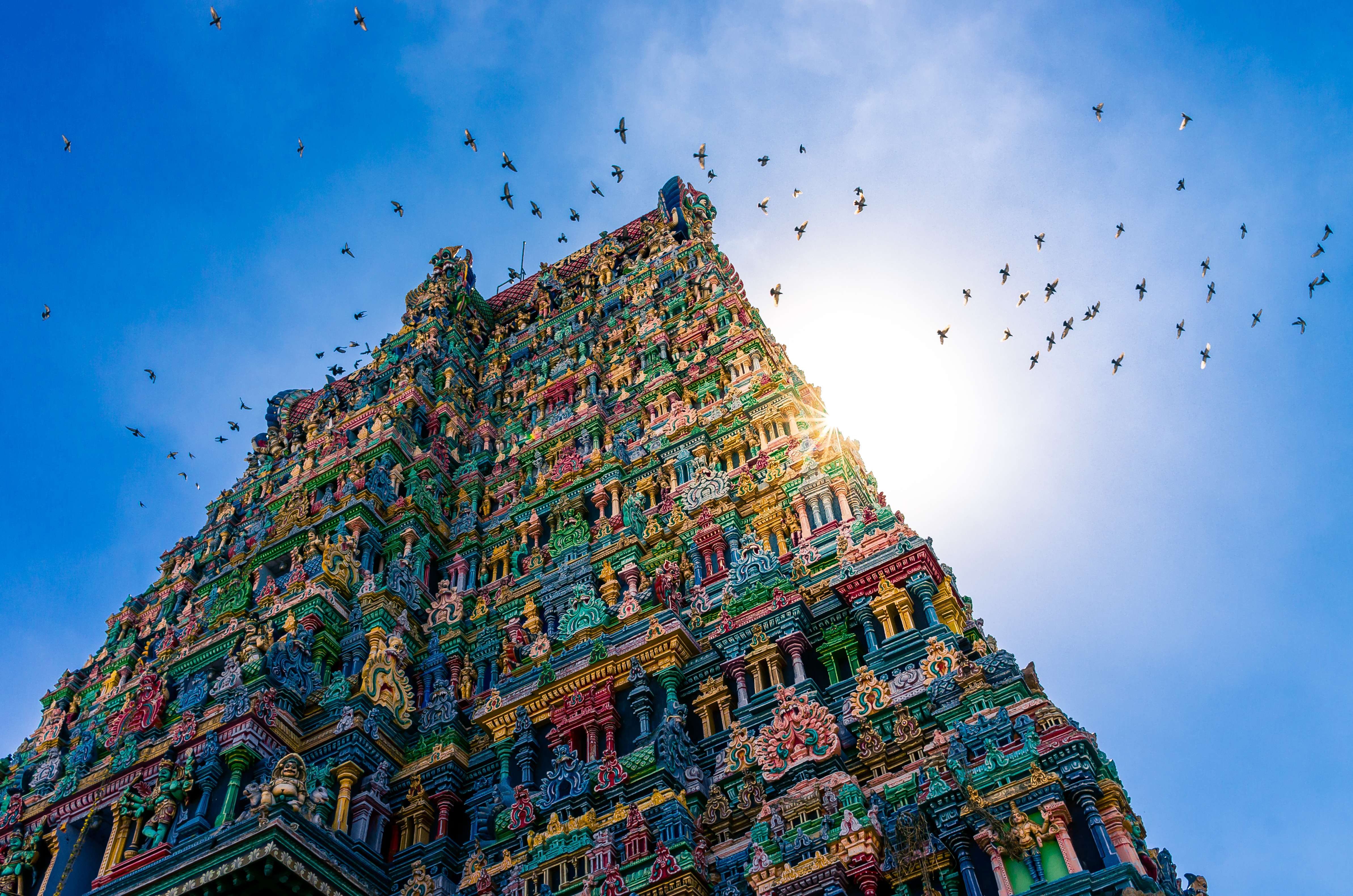 Beautiful view of Meenakshi Amman Temple