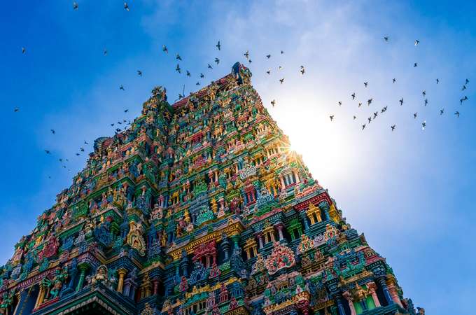 Beautiful view of Meenakshi Amman Temple