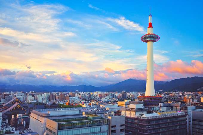Get a spectacular view of the city from the Kyoto Tower Observation Deck