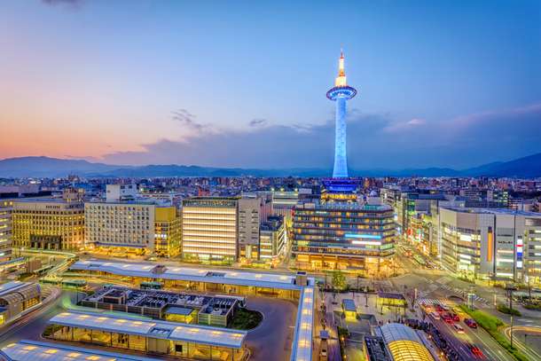 Visit the Kyoto's highest man-made lookout, the Kyoto Tower