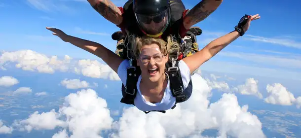 Freefall from an altitude of up to 15,000 feet at over 200 km/hr 