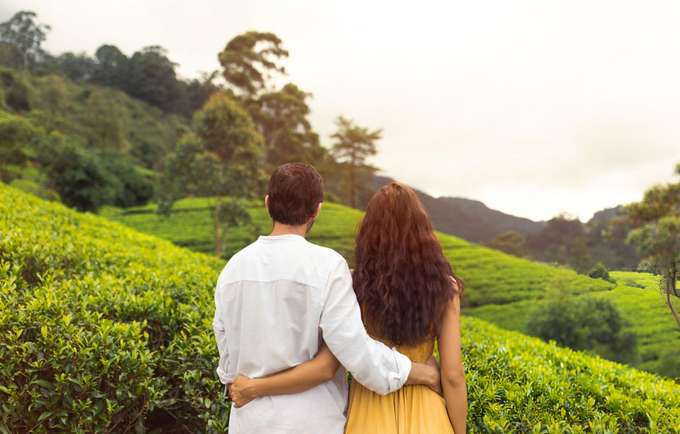 Munnar Tea Plantation admired by young couple