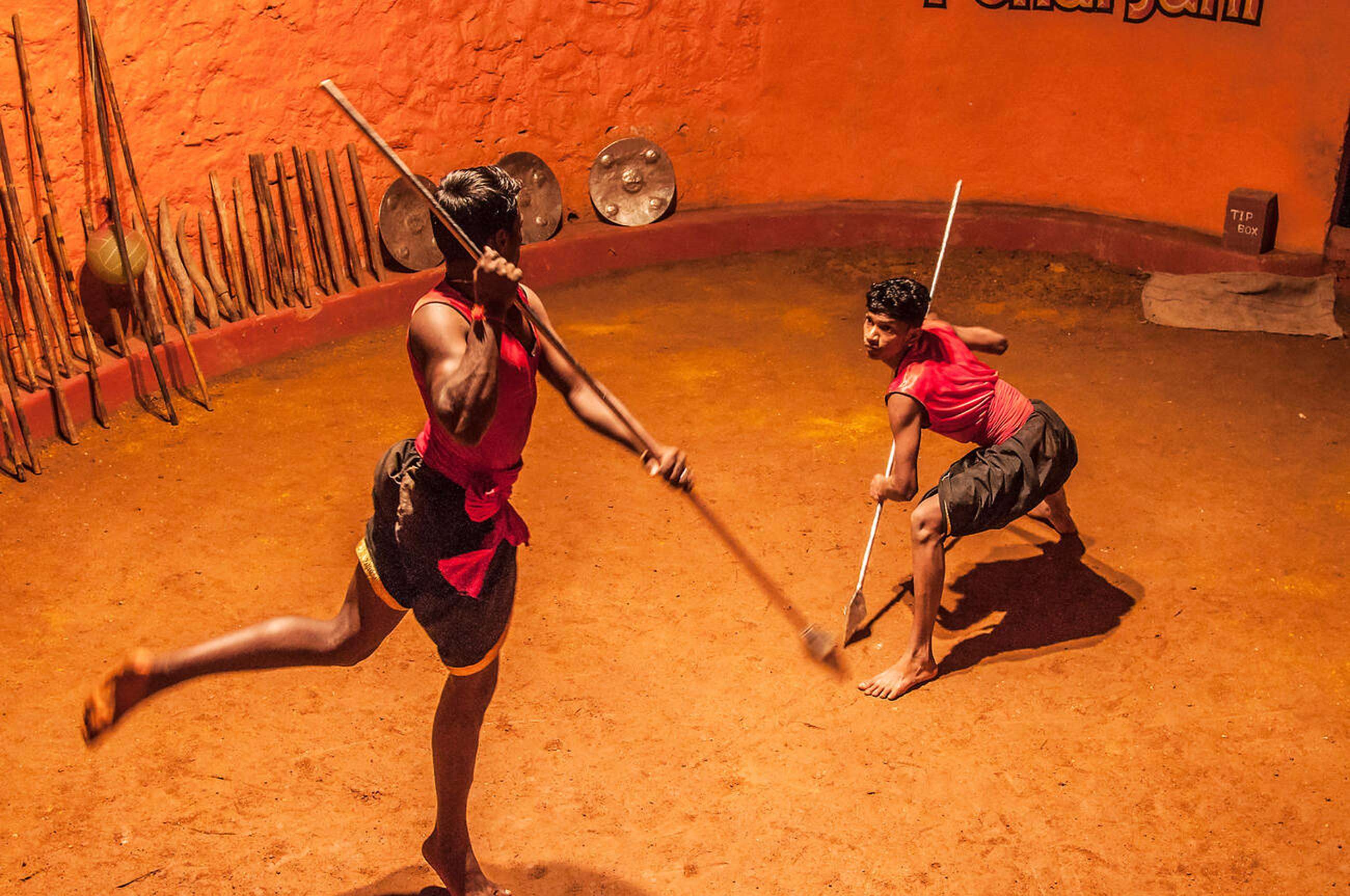 Witness the power of Kalaripayattu in an action-packed show at Pallivasal