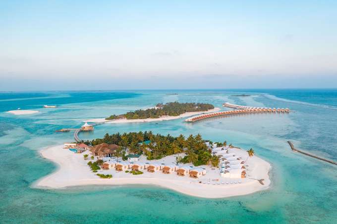 Marvel at the aerial view of Cinnamon Hakuraa Huraa Maldives