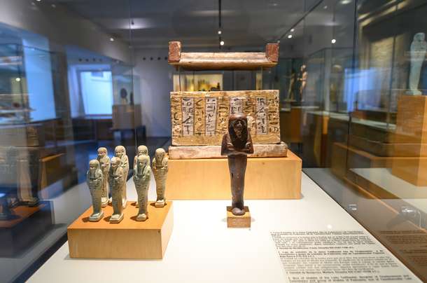 Marvel at various Egyptian artifacts put for display