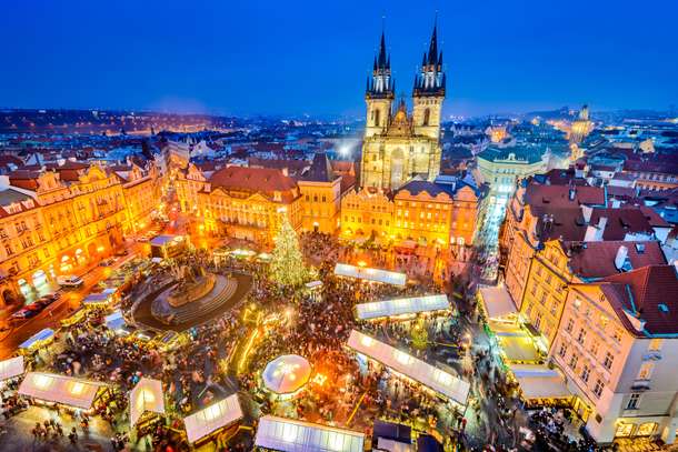 Beautiful view of Christmas Markets in Cologne