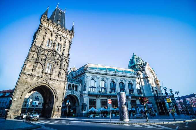 Visit the Powder Gate Tower in Prague