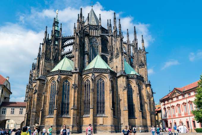 Visit the famous St Vitus Cathedral and admire its Gothic Style architecture