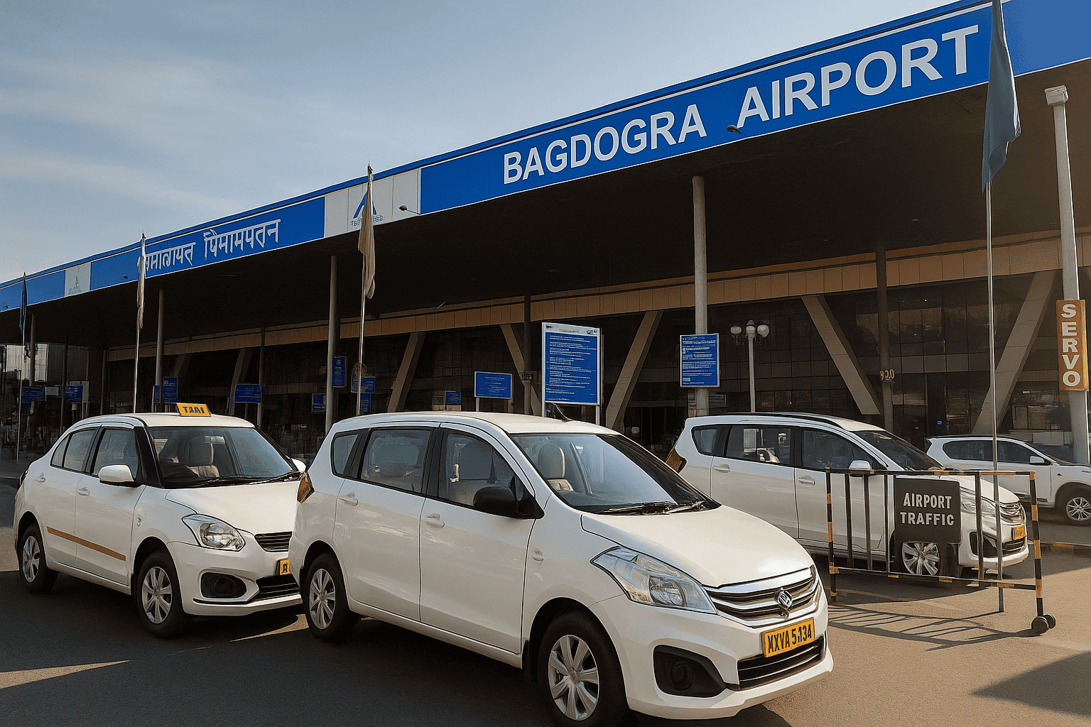 Step out of Bagdogra Airport and find your pre-booked private cab ready for you