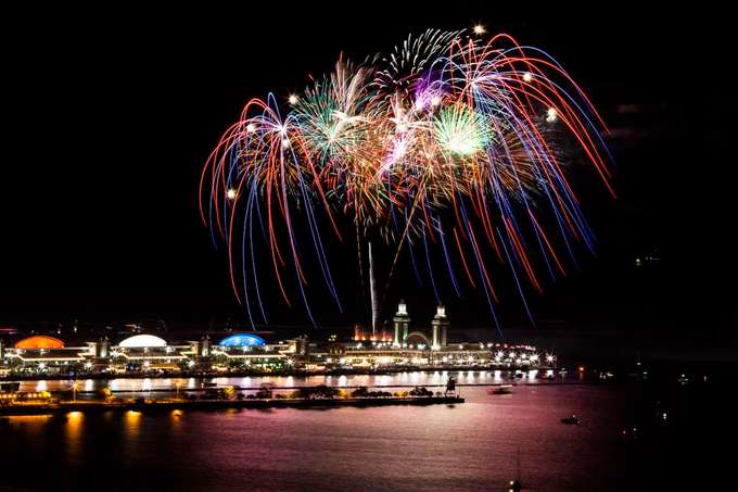 Embark on a pier fireworks show & evening Segway tour is Chicago