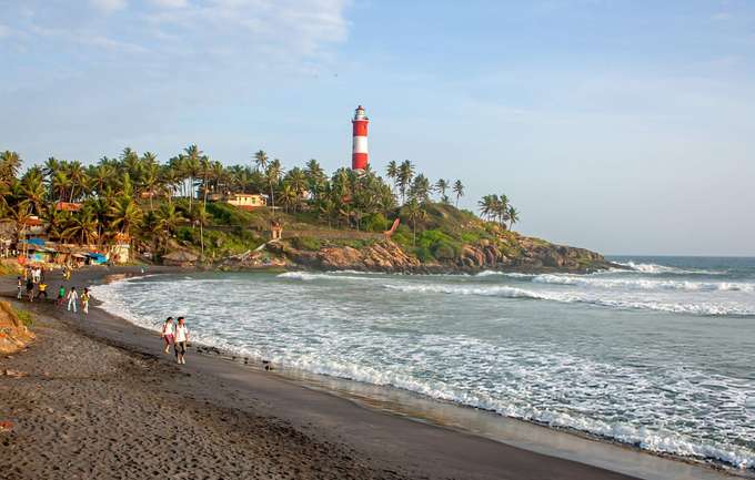 Tourist at Kovalam Beach