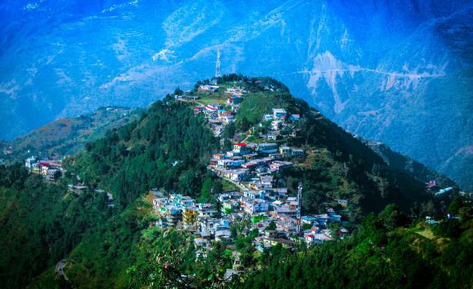 Aerial View of Mussoorie