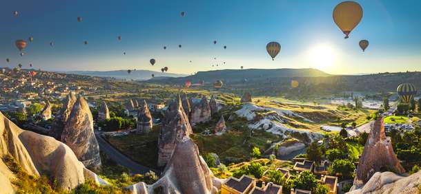 Watch the hot air balloons in Cappadocia