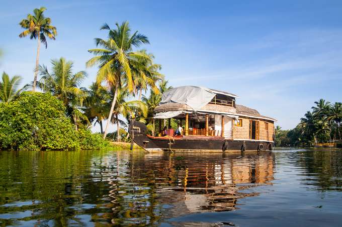 Stunning view of Alleppey Houseboat