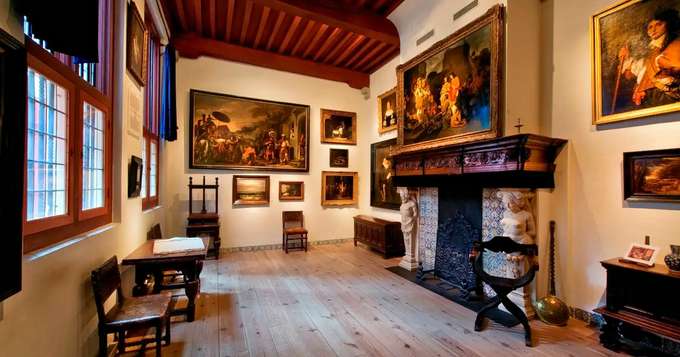 Visit the museum's room and admire the artwork on display