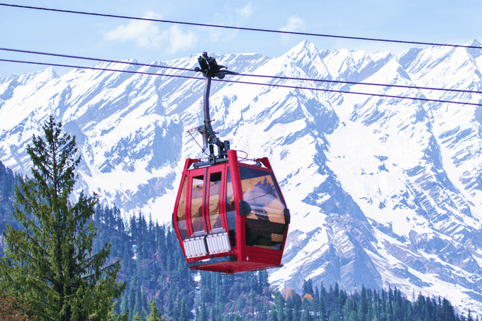 Book Manali Ropeway and enjoy a cable ride in Solang Valley