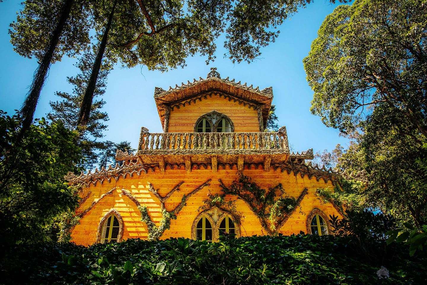 Explore the Pena Park in Sintra and visit the Chalet of the Countess of Edla
