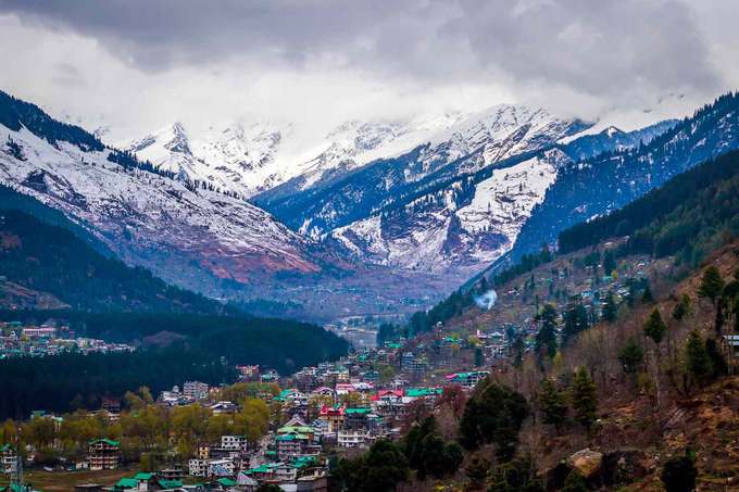 Aerial view of Manali