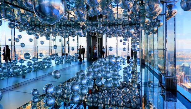 Be astonished by the scattered orbs in the room