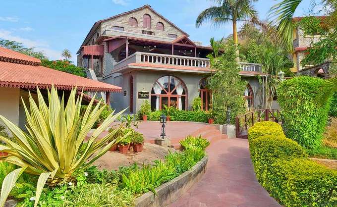 Front view of the resort