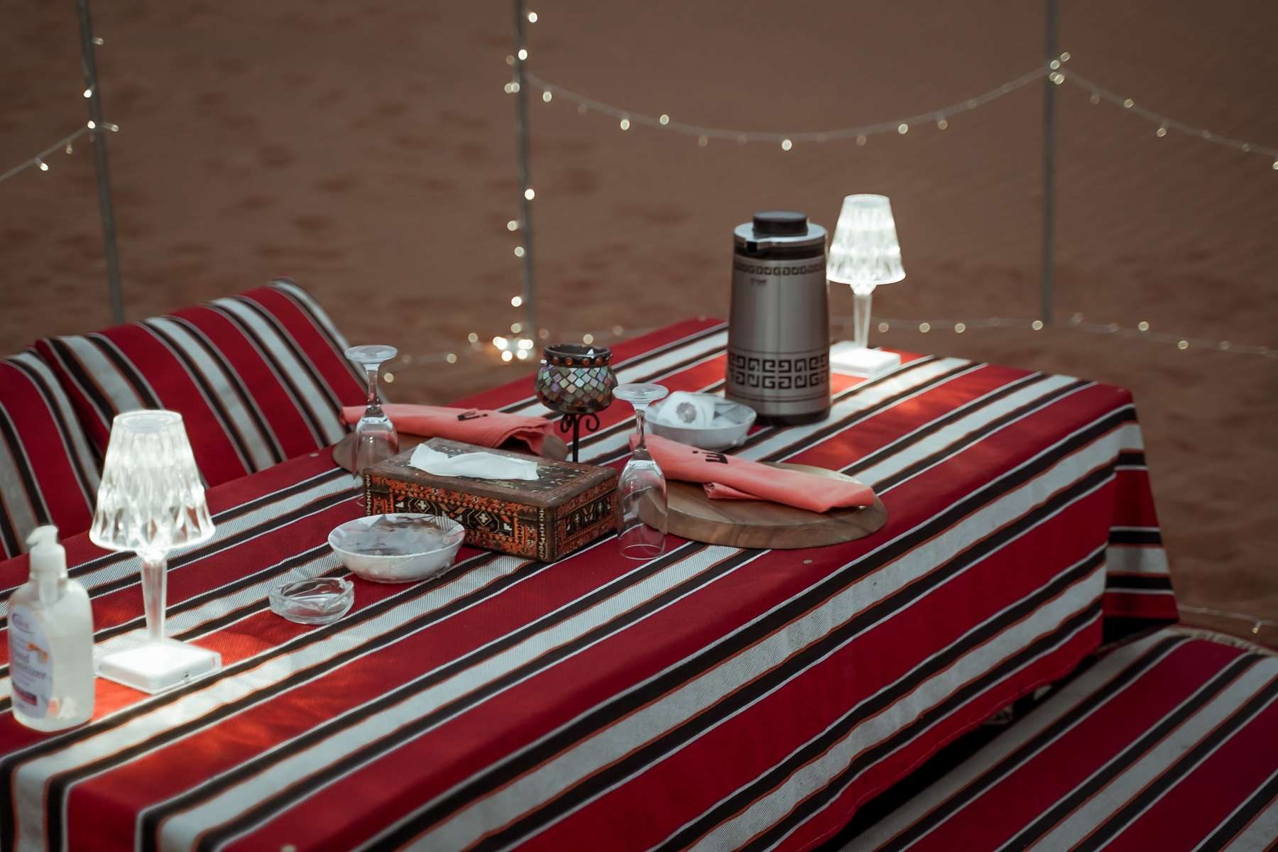 Luxury Candle Light Dinner on Dunes Image