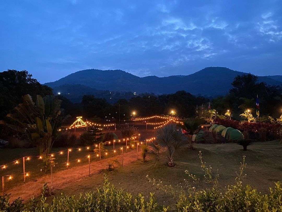 Evening view of campsite