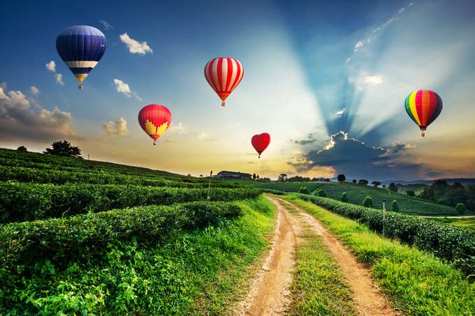 Enjoy hot air ballooning