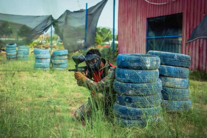 Take aim and enjoy colourful combat with paintball