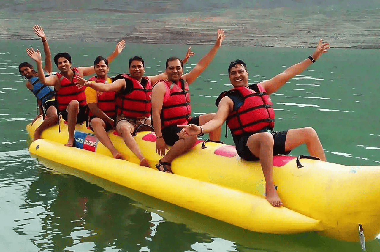 Feel the banana boat’s twists and turns for an unforgettable water escapade