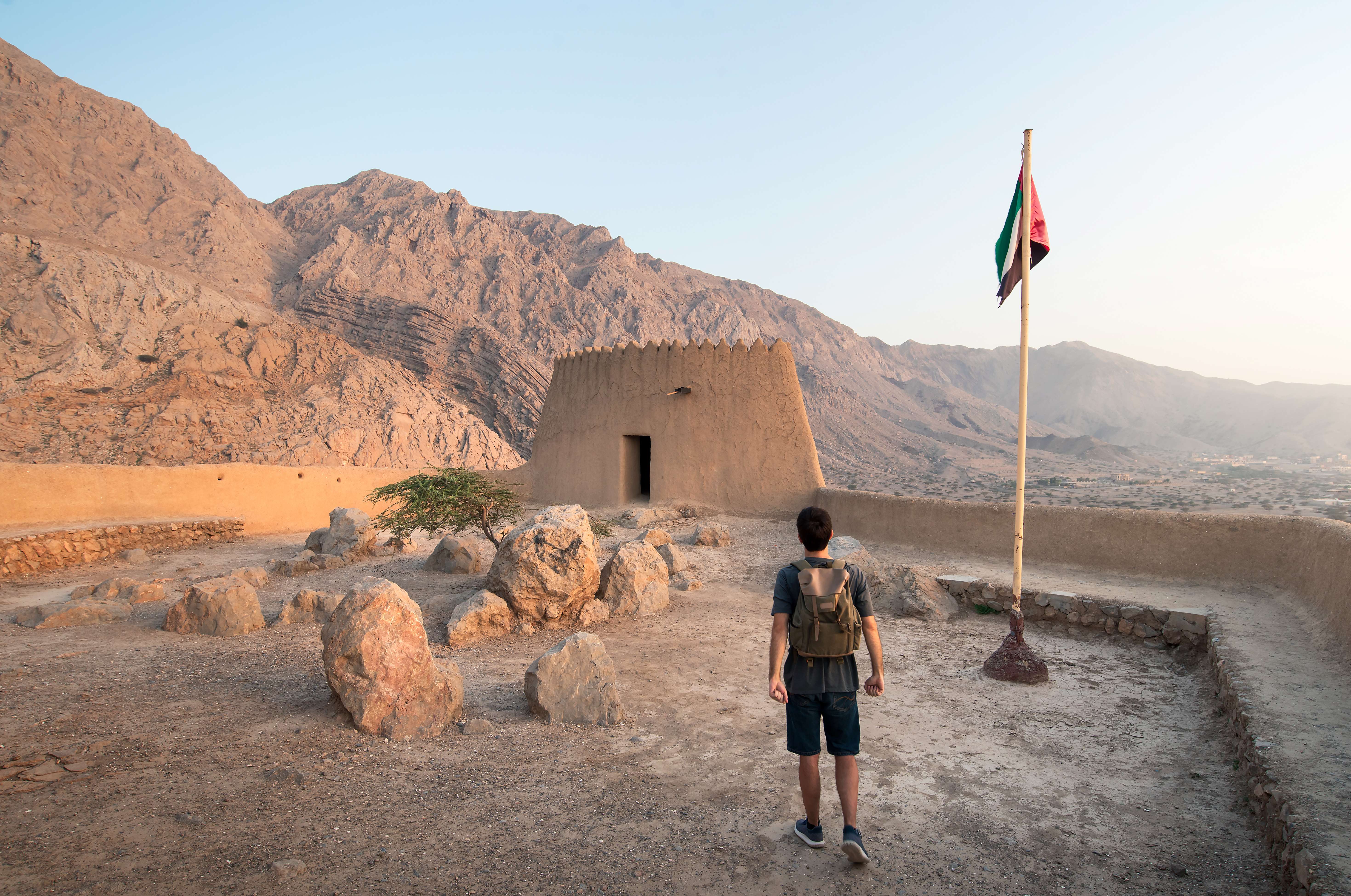 Marvel at the panoramic coastal views from Al Dhayah Fort